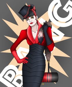 Harley Quinn as the queen mob of Gotham City